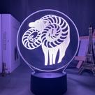Luz noturna, LED 3D, sete pecados capitais, luxúria, mudança de cor