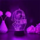 Luz noturna LED 3D Too Many's Losings Heroines Yonas Color C Luz noturna LED 3D Too Many's Losings Heroines Yonas Color C
