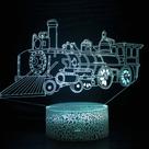 Luz noturna, LED 3D, trens que mudam de cor para crianças com base