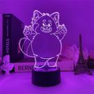 Luz noturna LED 3D Turnings Reds Meis Meis Color Changing