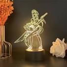 Luz noturna LED 3D Zenless Zones Zeros Ellens Joes Color Cha Luz noturna LED 3D Zenless Zones Zeros Ellens Joes Color Cha