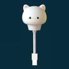 Luz Noturna Led Bebê USB Controle Remoto Dimerizável - Gatinho