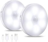 Luz noturna LED com sensor de presença e 3 cores (quente, neutra, branca) recarregável via USB