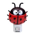 Luz Noturna LED Joaninha 1W Bivolt 3000K Branco Quente - Quarto Infantil