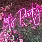 Luz noturna LED Neon Sign Ulalaza Lets Party Blue com USB