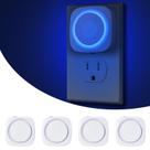 Luz Noturna LED WEEKUU Suave Regulável Azul - Kit com 4