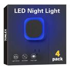 Luz noturna LED YUNLEX Sensor regulável do crepúsculo ao amanhecer azul 4Pk