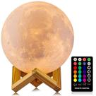 Luz noturna LOGROTATE Moon Lamp, impressão 3D, 16 cores, LED