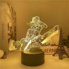 Luz noturna Lols Ashes 3D com mudança de cor LED para crianças