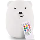 Luz noturna Lumipets Silicone Bear 9 cores suaves com controle remoto