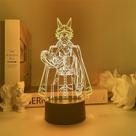 Luz noturna Nijisanjis Mystas Rias 3D LED com mudança de cor