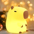 Luz noturna Okayera Cute Capybara Silicone LED recarregável
