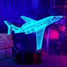 Luz noturna Okiyid Gulfstream Airplane 3D Illusion Light com controle remoto