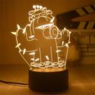 Luz noturna Plants Vs Zombies 3D recarregável USB com base