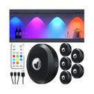 Luz Noturna Recarregável De 1200mAh, 3 Peças Com Controle Remoto E Timer, Luz De Puck Para Colocar