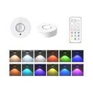 Luz Noturna RGB Com 12 Cores, Controle Remoto Sem Fio, Luz Recarregável Tipo-C Para Armário De