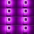 Luz noturna Sujeet 8 unidades plug-in rosa LED com sensor do anoitecer ao amanhecer