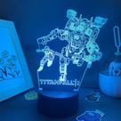 Luz noturna Titanfalls 3D com mudança de cor LED para crianças