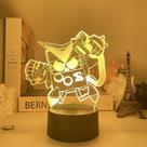 Luz noturna USB Brawl Stars Spike Poco Colette 3D Illusion Luz noturna USB Brawl Stars Spike Poco Colette 3D Illusion