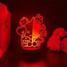 Luz noturna USB BT21 BTS 3D Illusion Lâmpada para quarto de crianças