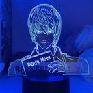Luz noturna USB Death Note Light Yagami Ryuk Acrílico 22cm