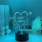 Luz noturna USB Harry Styles Merchandise em acrílico com ilusão 3D