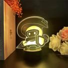 Luz noturna USB Soul Knight Qi Zong Abo Hammer Soldier 3D