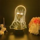 Luz noturna USB Steins Gate Makise Kurisu 3D Acrílico 5V