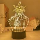 Luz noturna USB Yu-Gi-Oh! Ilusão 3D de anime de mangá Yugi Muto
