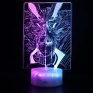 Luz noturna Uzumaksis Narutos 3D LED que muda de cor para crianças