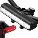 Luz para bicicleta SEFONE 1800 lúmens recarregável por USB dianteira e traseira