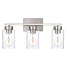 Luz para Tocador de Baño A1A9 3 Luces Níquel Cepillado 45 cm 110V Luz para Tocador de Baño A1A9 3 Luces Níquel Cepillado 45 cm 110V
