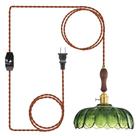 Luz pendente CISTUATA Green Vintage Glass, cabo de 3,5 m E26