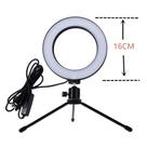 Luz Ring Light Fill com Tripé de mesa 16 cm
