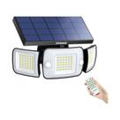 Luz Solar À Prova d'Água De 6000mAh Com Dois Sensores De Movimento Para Jardim, Quintal, Caminho,