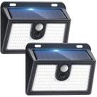 Luz solar con sensor de movimiento CLAONER paquete de 2 resistente al agua y con 3 modos
