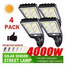 Luz solar externa Pozzorca Sun Light 72Cob 1200mAh, pacote com 4