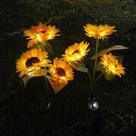 Luz Solar LED À Prova d'Água Em Forma De Rosa Para Decoração De Jardim E Casa, Lâmpada Paisagística