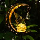Luz solar LOVERUIS Moon Fairy com globo de vidro crepitante