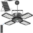 Luz Solar para Cobertizo INXPHY 1200LM 144LED con Sensor de Movimiento y Control Remoto