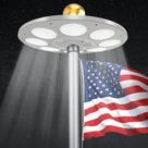 Luz Solar para Mastro de Bandeira PPQ 136 LEDs à Prova d'Água 4,5-7,5 m Luz Solar para Mastro de Bandeira PPQ 136 LEDs à Prova d'Água 4,5-7,5 m