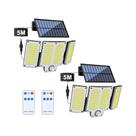 Luz Solar Super Brilhante 234LED Com Sensor IR, Luz De Rua E Parede Com Controle Remoto E Múltiplos