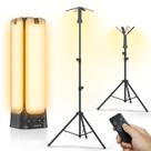 Luzes de acampamento Clemas com controle remoto e suporte de 2,5 m 14000mAh