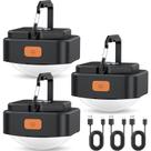 Luzes de acampamento FLY2SKY LED preto recarregáveis 3 unidades