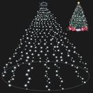 Luzes de árvore de Natal Meknow 400 LED 3m 10 linhas Cool White
