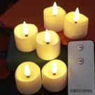 Luzes de chá LED Anziner com controle remoto, pacote com 12