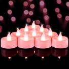 Luzes de chá LED BEICHI Flameless Candles, pacote com 50 unidades, rosa