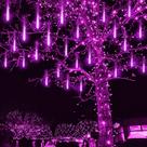 Luzes de chuva de meteoros Kwaiffeo Halloween UL 8 Tube 26 pés