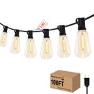 Luzes de corda ao ar livre GHUSTAR 30m LED 2700K Vintage Edison Luzes de corda ao ar livre GHUSTAR 30m LED 2700K Vintage Edison