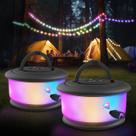 Luzes de corda de acampamento Zocelight 10 m RGB USB recarregáveis Luzes de corda de acampamento Zocelight 10 m RGB USB recarregáveis